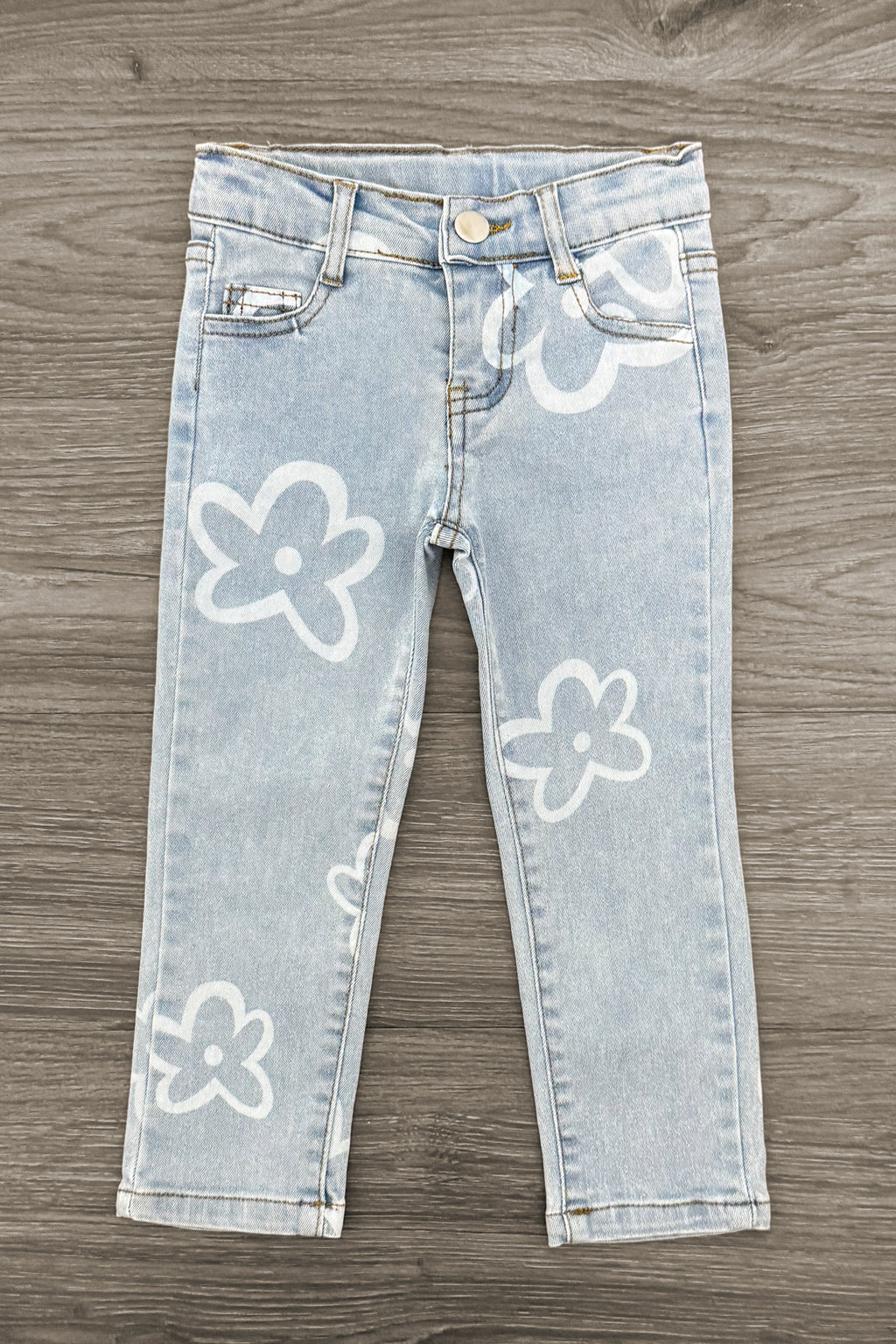 Flower Print Jeans | Sparkle in Pink
