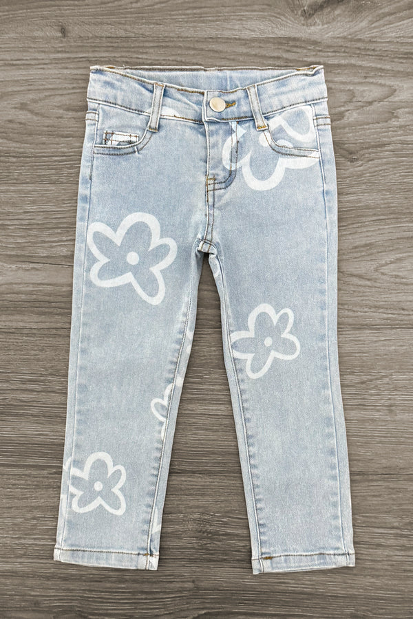 Flower Print Jeans | Sparkle in Pink