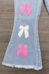 "Birthday Girl" Flare Denim Pant Set - Sparkle In Pink