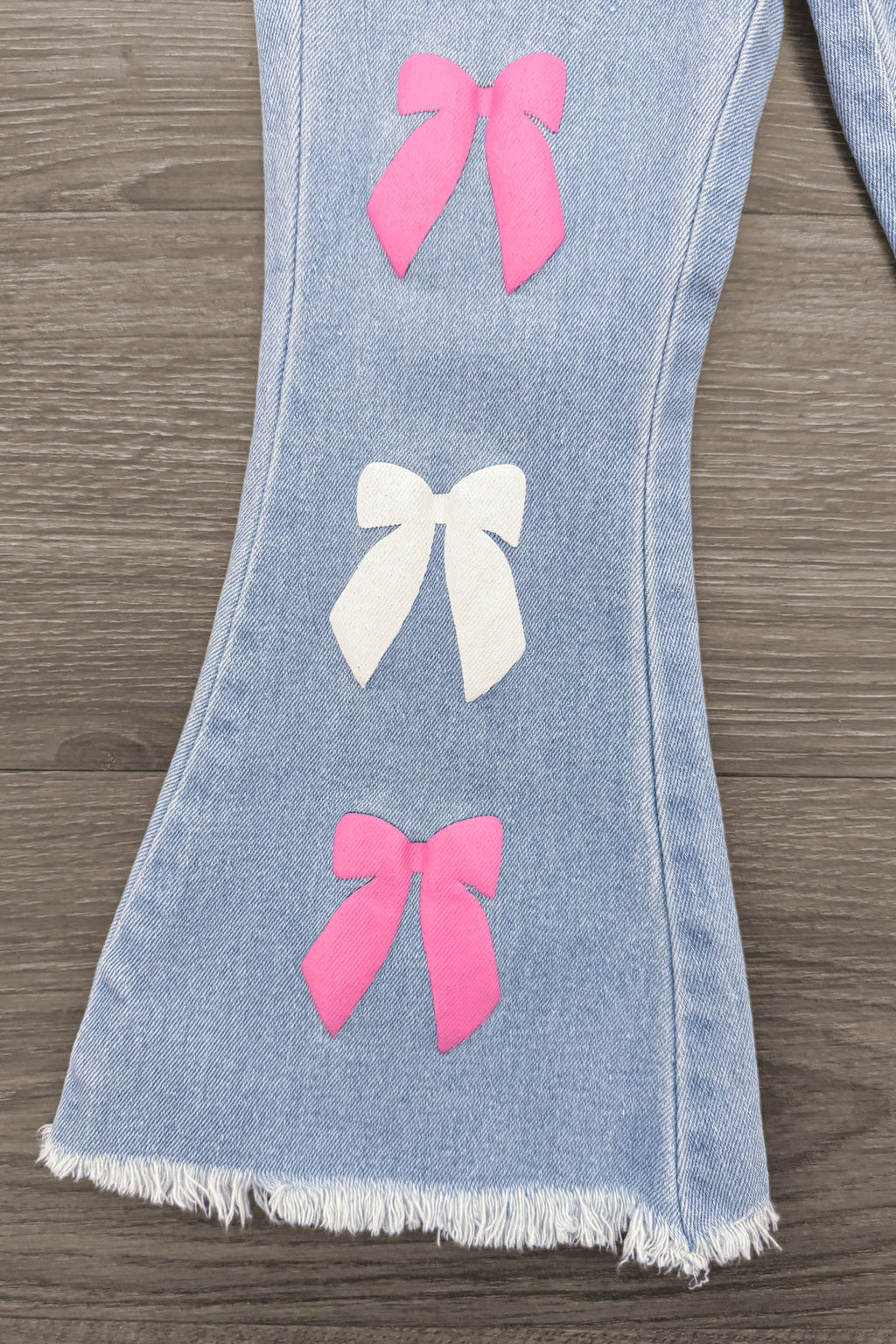 "Birthday Girl" Flare Denim Pant Set - Sparkle In Pink