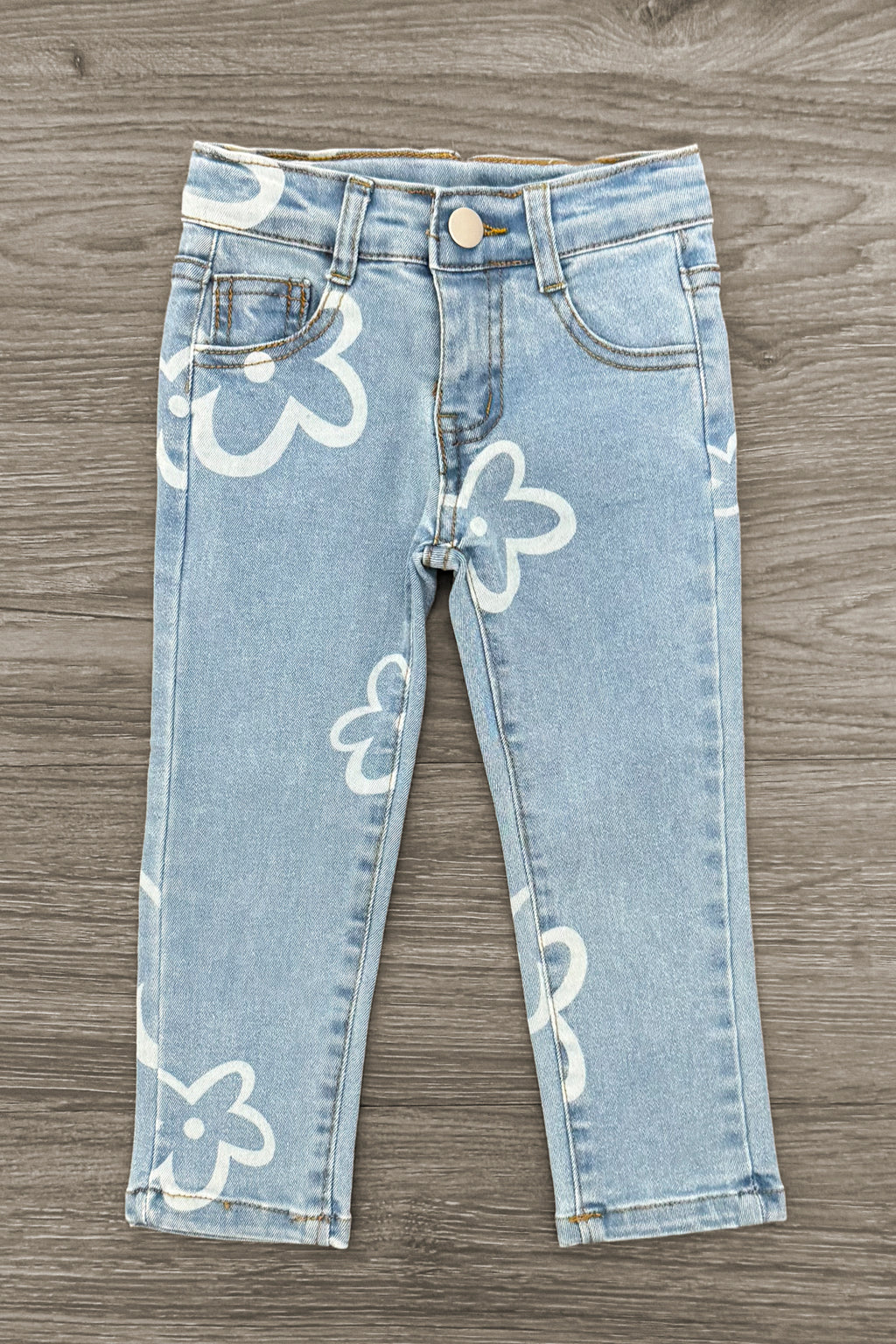 Flower Print Jeans | Sparkle in Pink