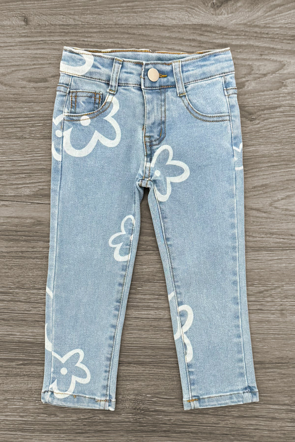 Flower Print Jeans | Sparkle in Pink
