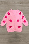 Mom & Me - Pink Sequin Star Cardigan | Sparkle in Pink