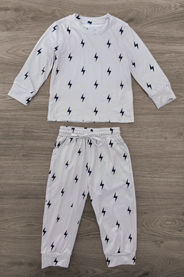 Lightening Bolt Lounge Set - Sparkle In Pink