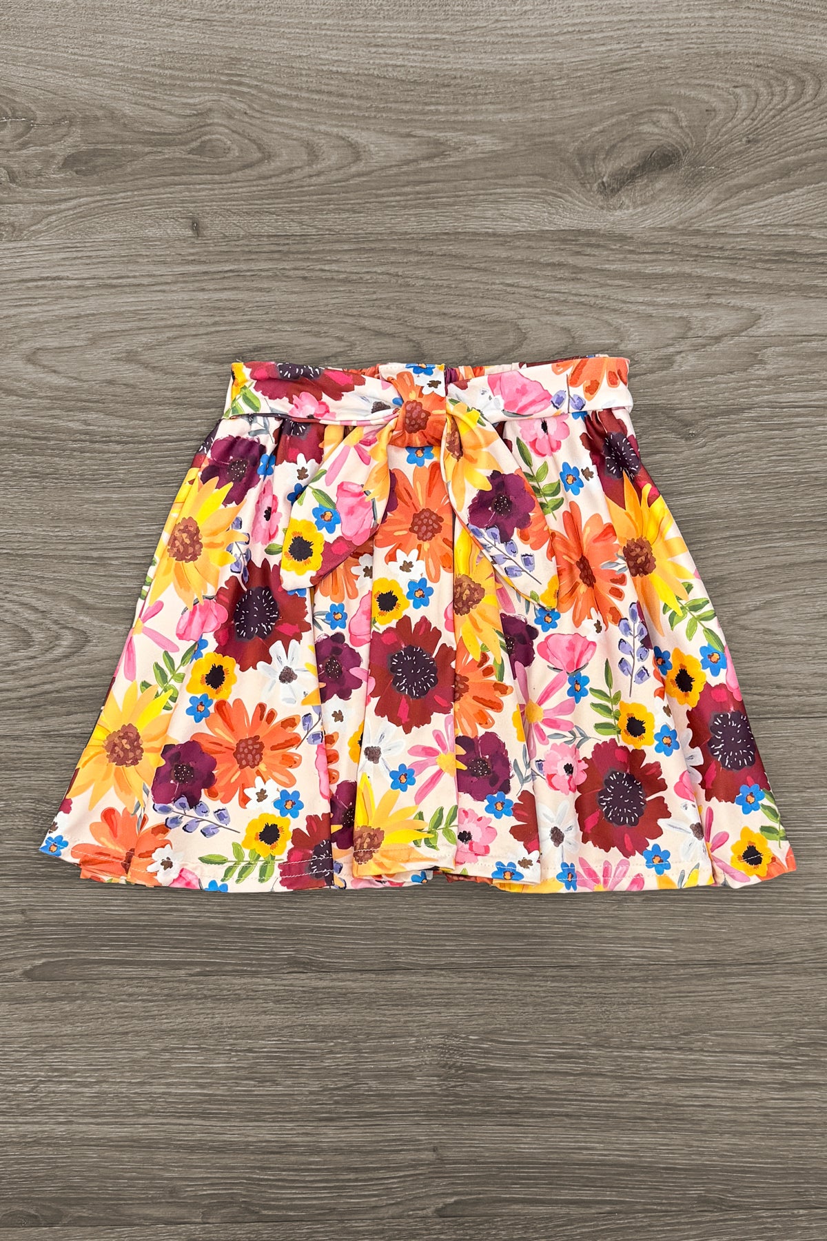 Burgundy Pearl Sweater Floral Skirt Set
