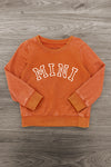 Mom & Me - "Mama & Mini" Orange Acid Wash Top - Sparkle In Pink