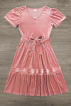 Mom & Me - Blush Pink Velvet Dress | Sparkle in Pink