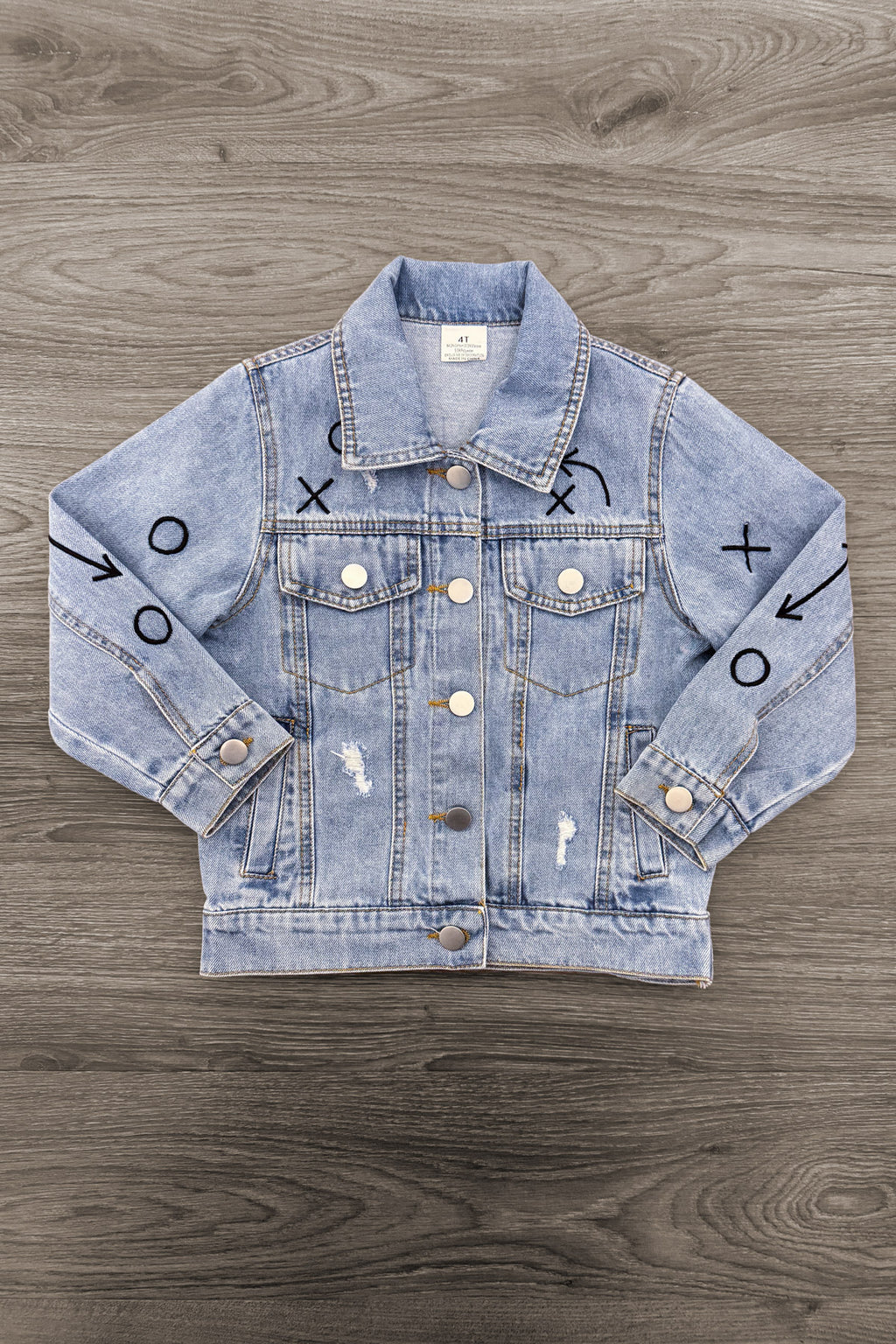 Mom & Me - Sequin Football Denim Jacket - Sparkle In Pink