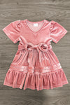 Mom & Me - Blush Pink Velvet Dress | Sparkle in Pink
