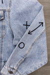 Mom & Me - Sequin Football Denim Jacket - Sparkle In Pink