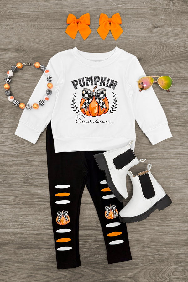 "Pumpkin Season" Legging Set | Sparkle in Pink