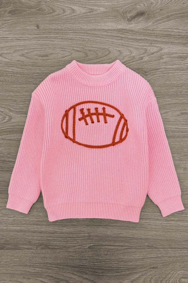 Football Knit Sweater - Boy or Girl | Sparkle in Pink