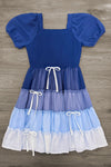 Mom & Me - Blue Ruffle Bow Dress | Sparkle in Pink
