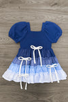 Mom & Me - Blue Ruffle Bow Dress | Sparkle in Pink