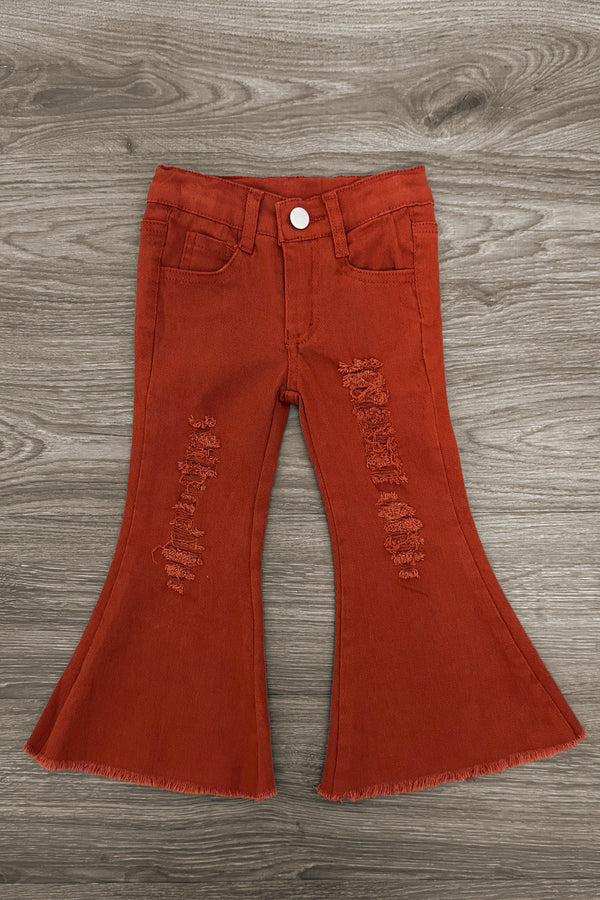 Knit Pumpkin Sweater Flare Denim Set | Sparkle in Pink