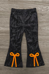 Pumpkin Bows Velvet Flare Set | Sparkle in Pink