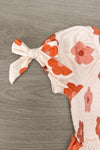 Cream Flower Print Flare Jumpsuit | Sparkle in Pink