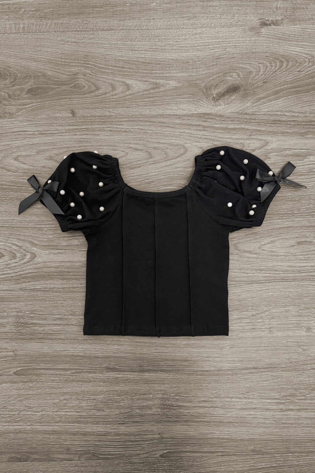 Black & White Pearl Bow Flare Pant Set | Sparkle in Pink