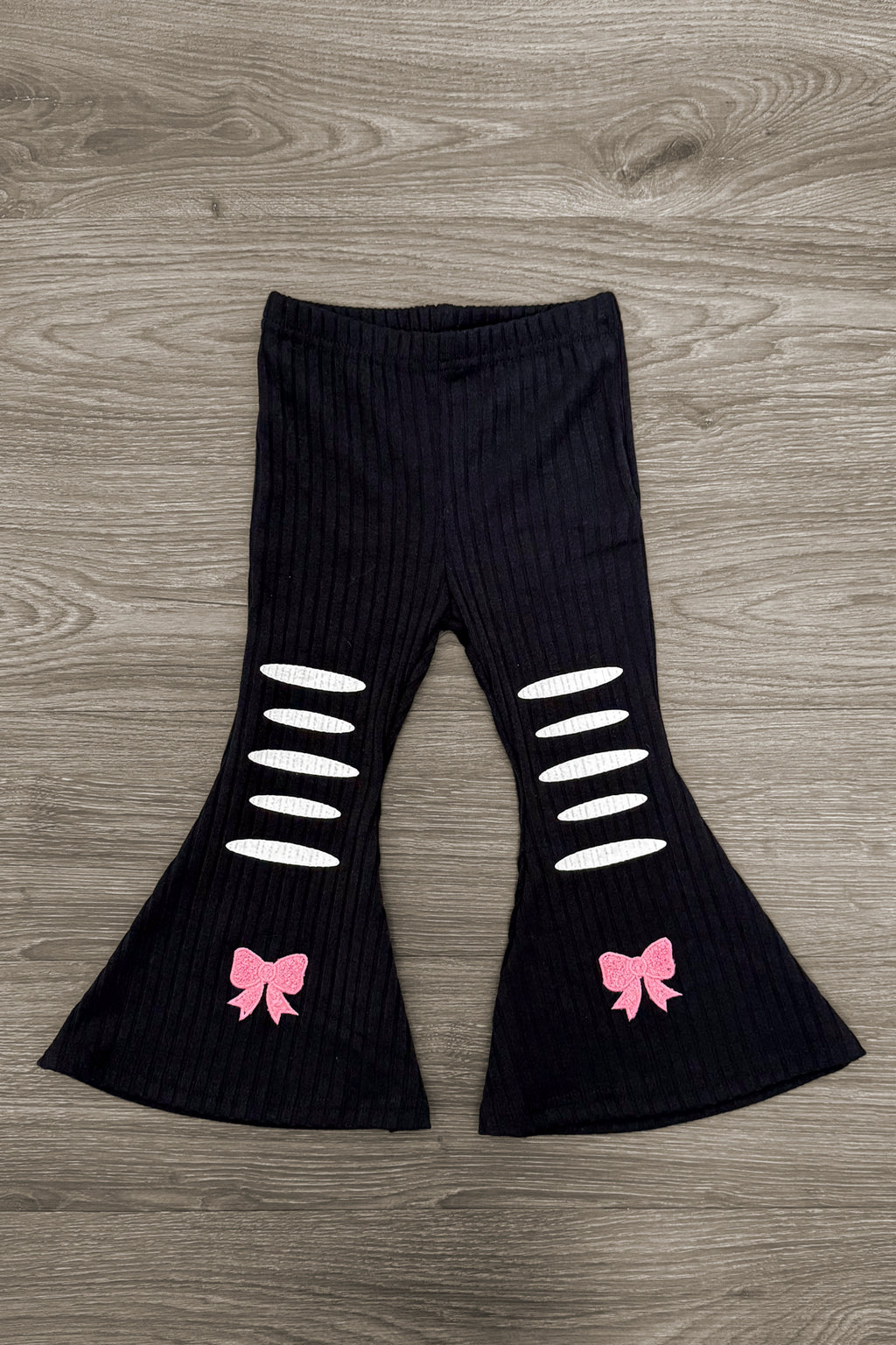 "Be Kind" Ribbed Flare Pant Set | Sparkle in Pink