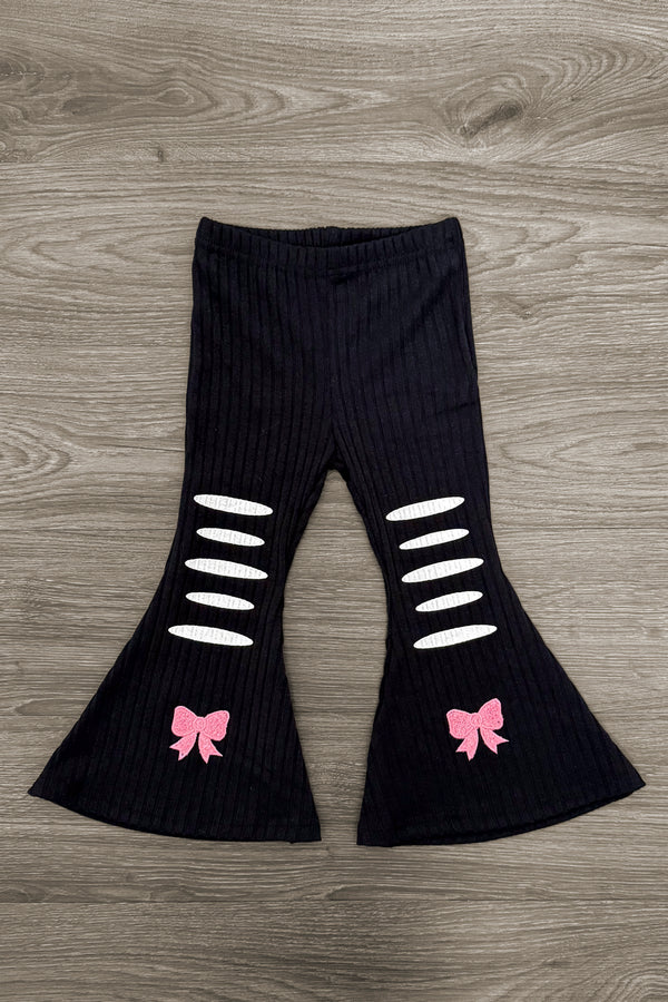 "Be Kind" Ribbed Flare Pant Set | Sparkle in Pink