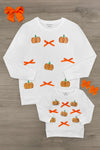 Mom & Me - White Sequin Pumpkin Top | Sparkle in Pink