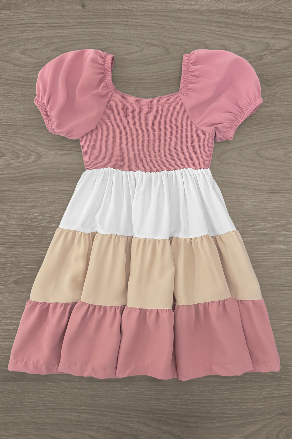Mom & Me - Pink & Cream Tiered Dress | Sparkle in Pink