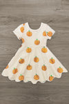 Cream Sequin Pumpkin Dress | Sparkle in Pink