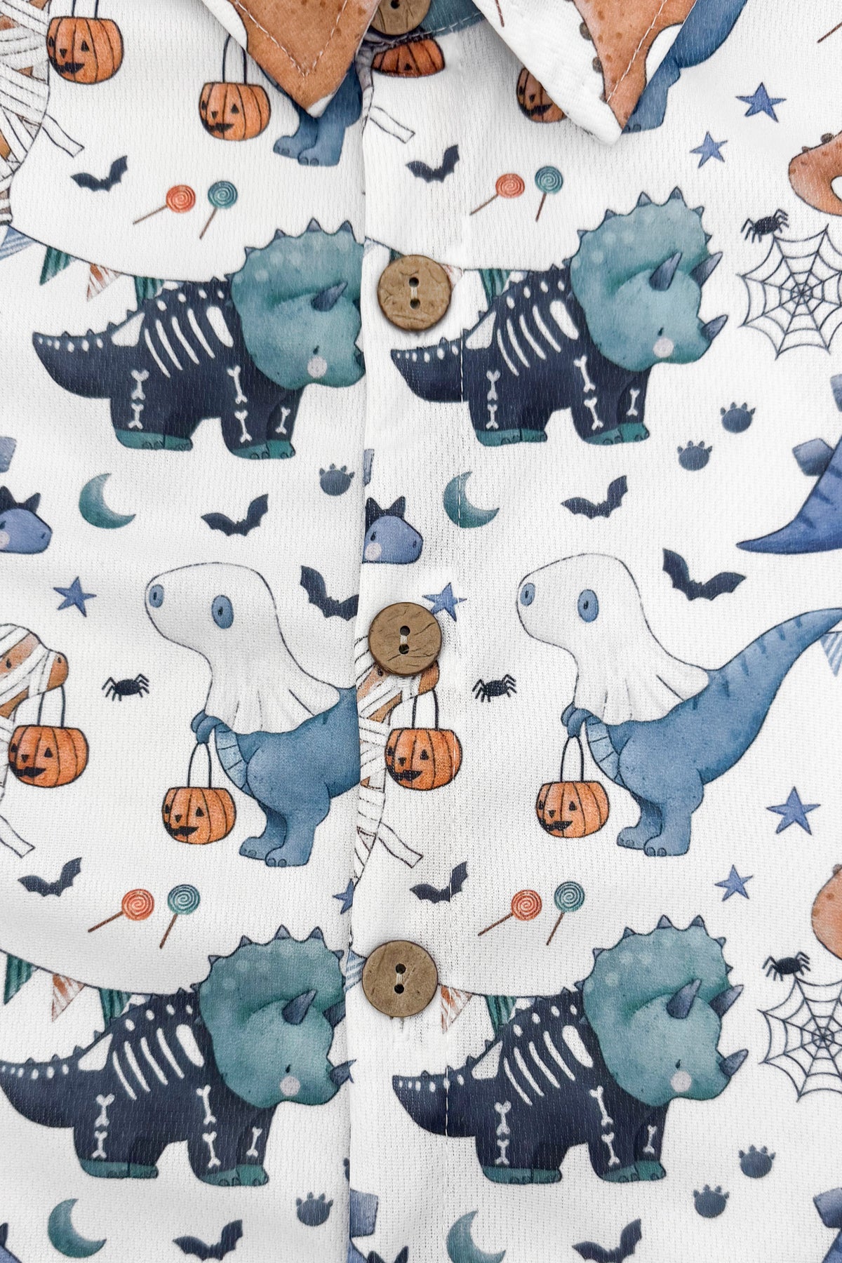 Halloween Dinosaur Button Down Top