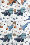 Halloween Dinosaur Button Down Top | Sparkle in Pink