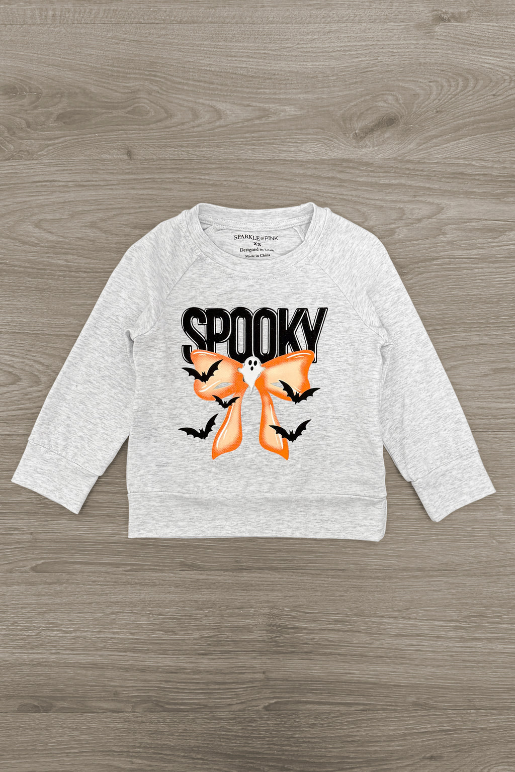 "Spooky" Bow Flare Denim Pant Set | Sparkle in Pink