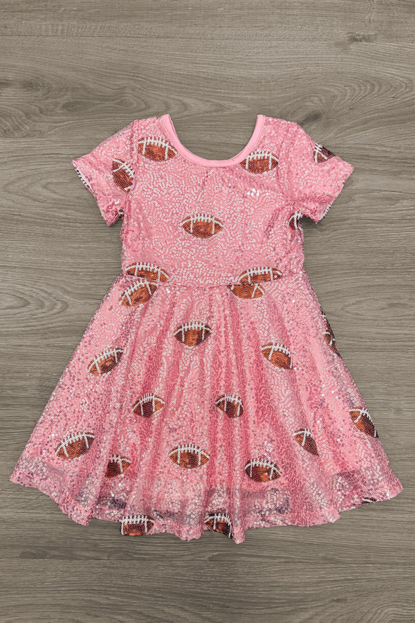 Pink Sequin Football Dress | Sparkle in Pink