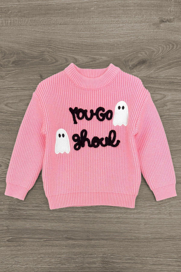 "You Go Ghoul" Pink Sweater Legging Set | Sparkle in Pink