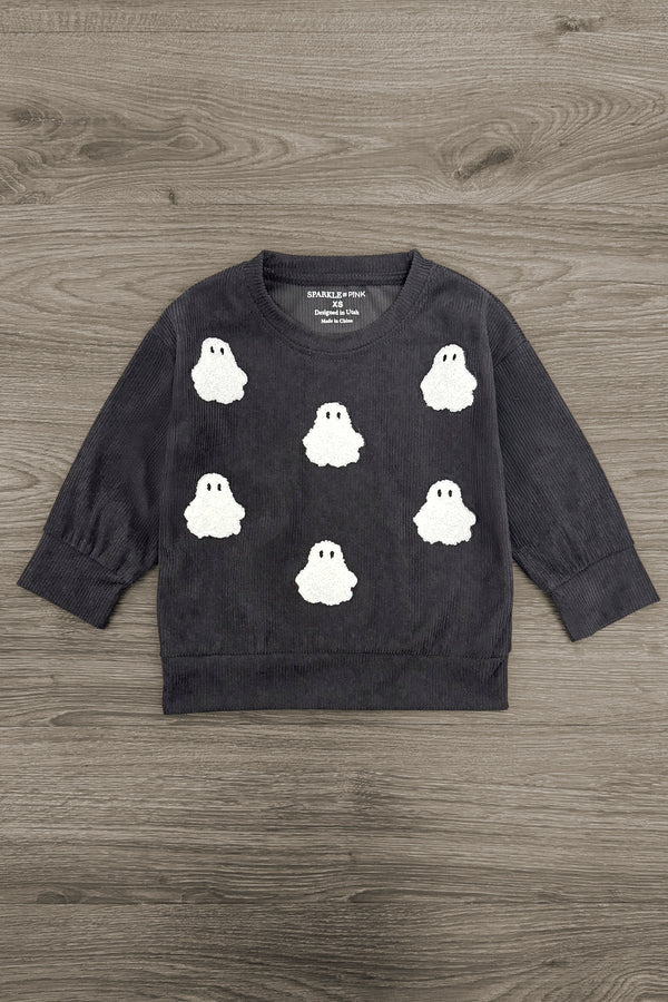 Mom & Me - Corduroy Ghost Patch Top | Sparkle in Pink