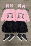 "Best Boos" Tutu Skirt Set | Sparkle in Pink