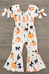 Pumpkin & Bows Bell Bottom Jumpsuit | Sparkle in Pink