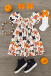 Black & Orange Bow Ruffle Dress | Sparkle in Pink