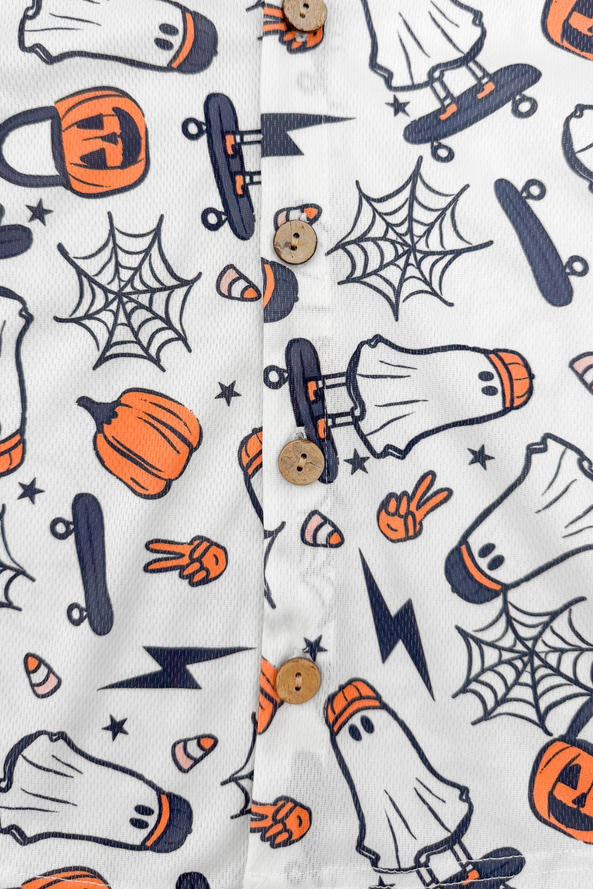 Skater Ghost Button Down Top