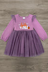 "Spooky Vibes" Purple Glitter Tulle Dress | Sparkle in Pink