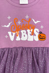 "Spooky Vibes" Purple Glitter Tulle Dress | Sparkle in Pink