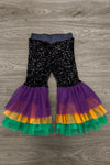 "Spooky" Velvet Sequin Bell Bottom Set | Sparkle in Pink
