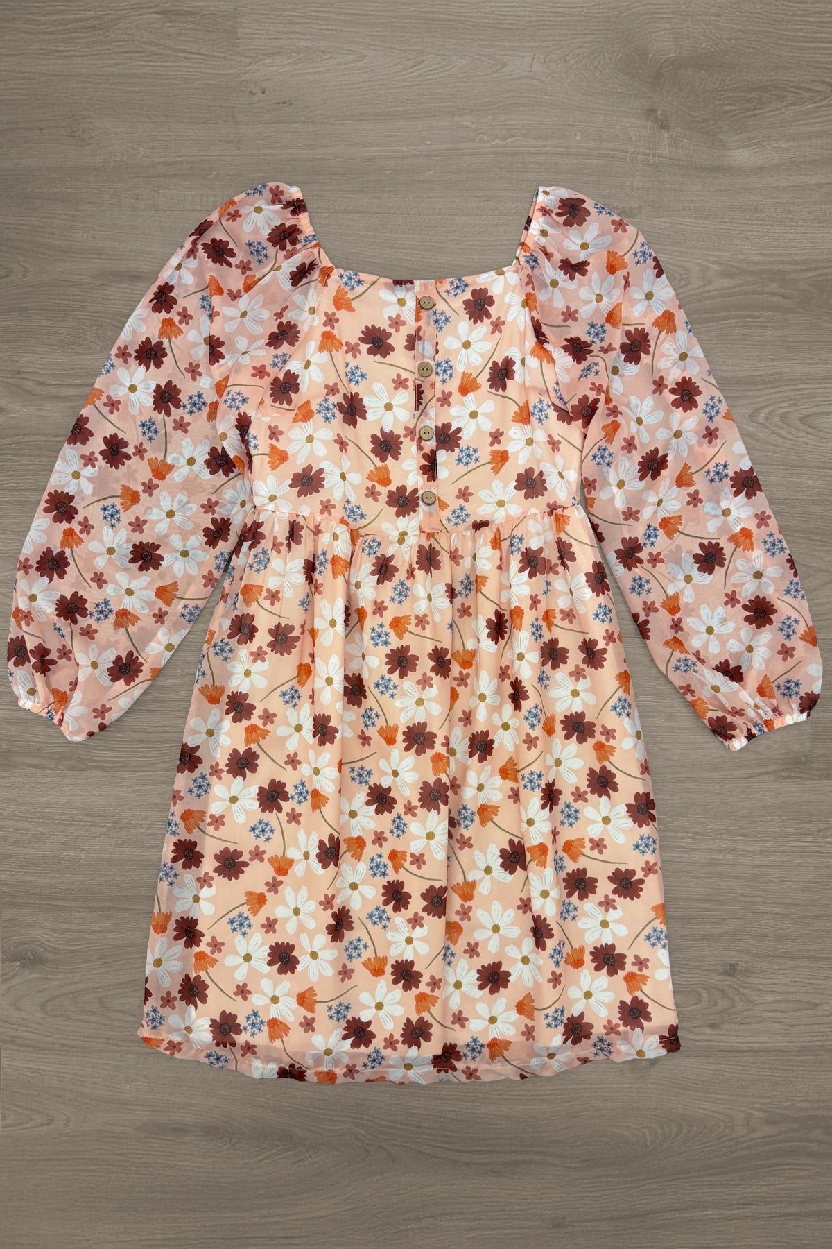Mom & Me - Peach Floral Dress