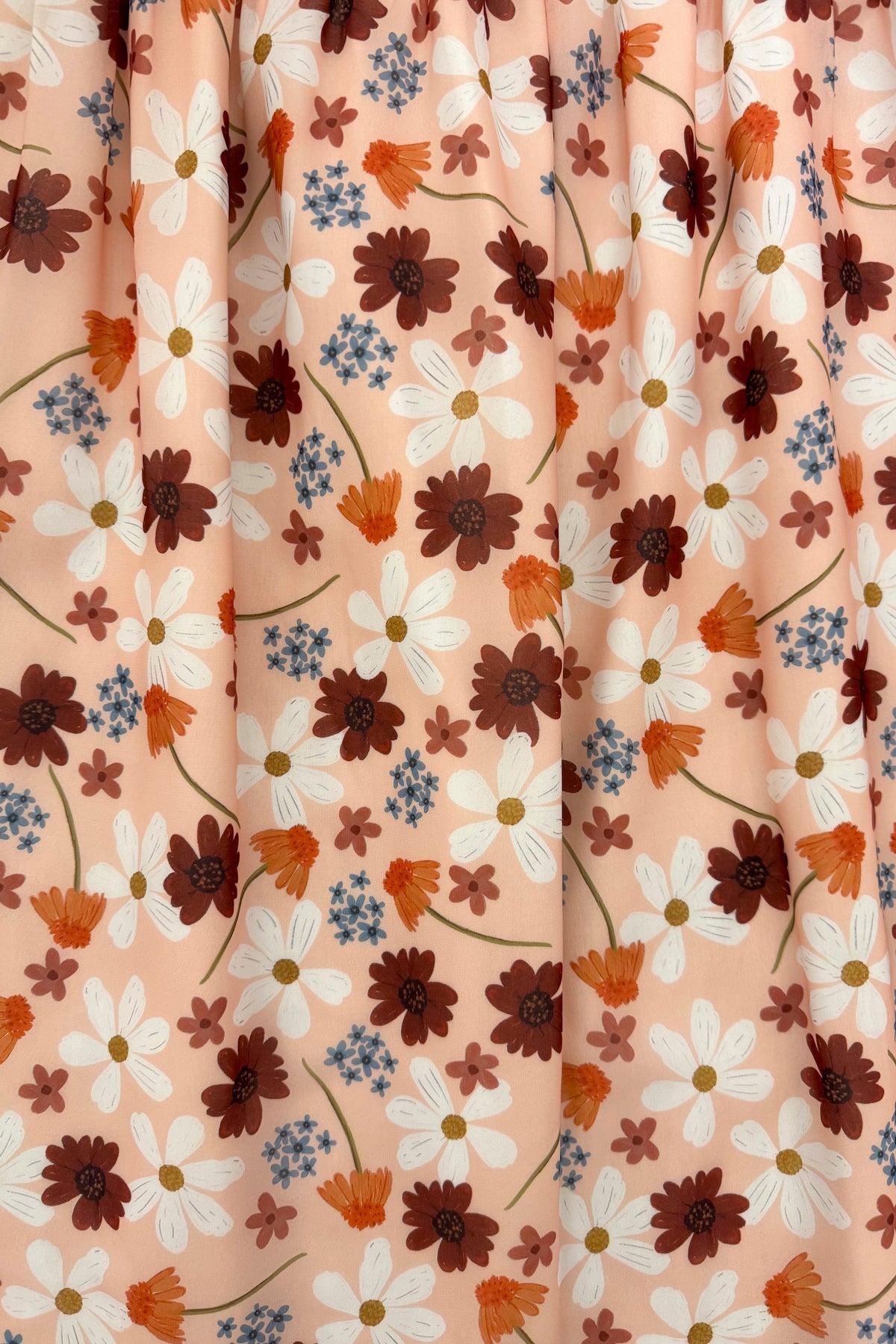 Mom & Me - Peach Floral Dress