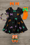 Black Sequin Bow Dress | Sparkle in Pink