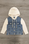 Mom & Me - Hooded Denim Jacket | Sparkle in Pink