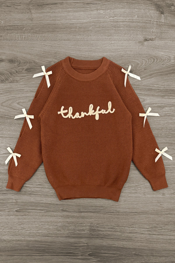 "Thankful" Sweater Tutu Skirt Set | Sparkle in Pink