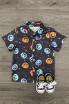Trick Or Treat Star Button Down Top | Sparkle in Pink