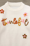 "Thankful" Knit Sweater Velvet Bell Bottom Set | Sparkle in Pink