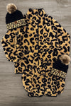 Mom & Me - Cheetah Button Down Sherpa Jacket | Sparkle in Pink