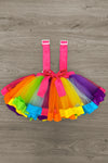 "Crayons" Tutu Suspender Skirt Costume Set | Sparkle in Pink