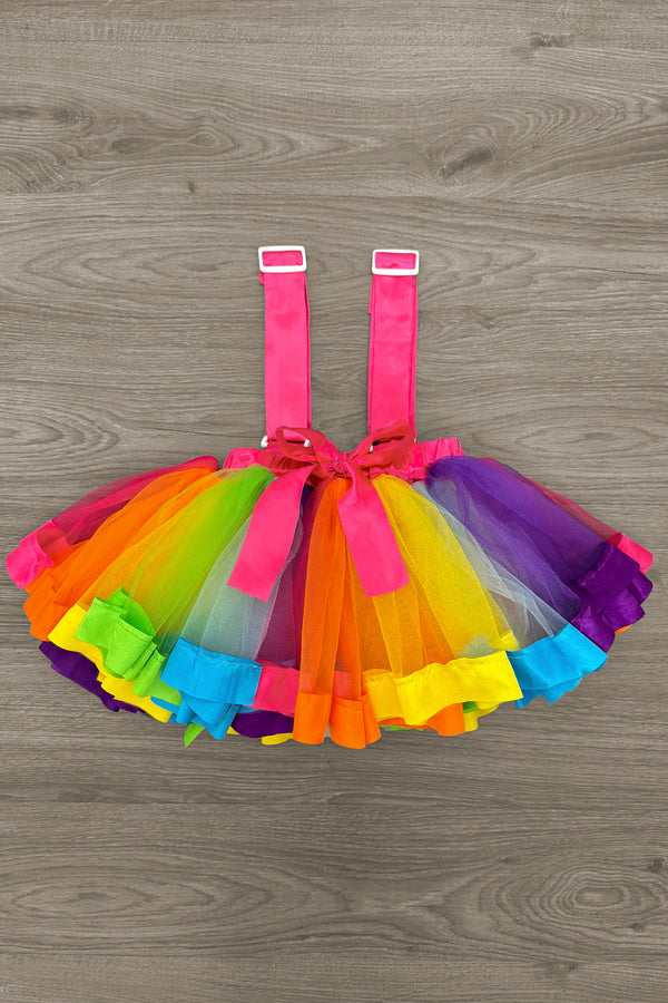 "Crayons" Tutu Suspender Skirt Costume Set | Sparkle in Pink